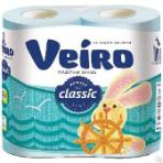 Туалетная бумага "VEIRO" 2-х слойная на втулке (4 шт)